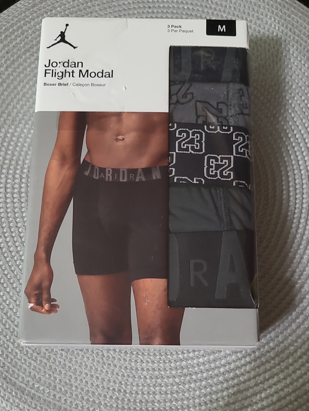 Jordan Flight Modal Men's Boxer Briefs - Black & Gray (3 Pack)